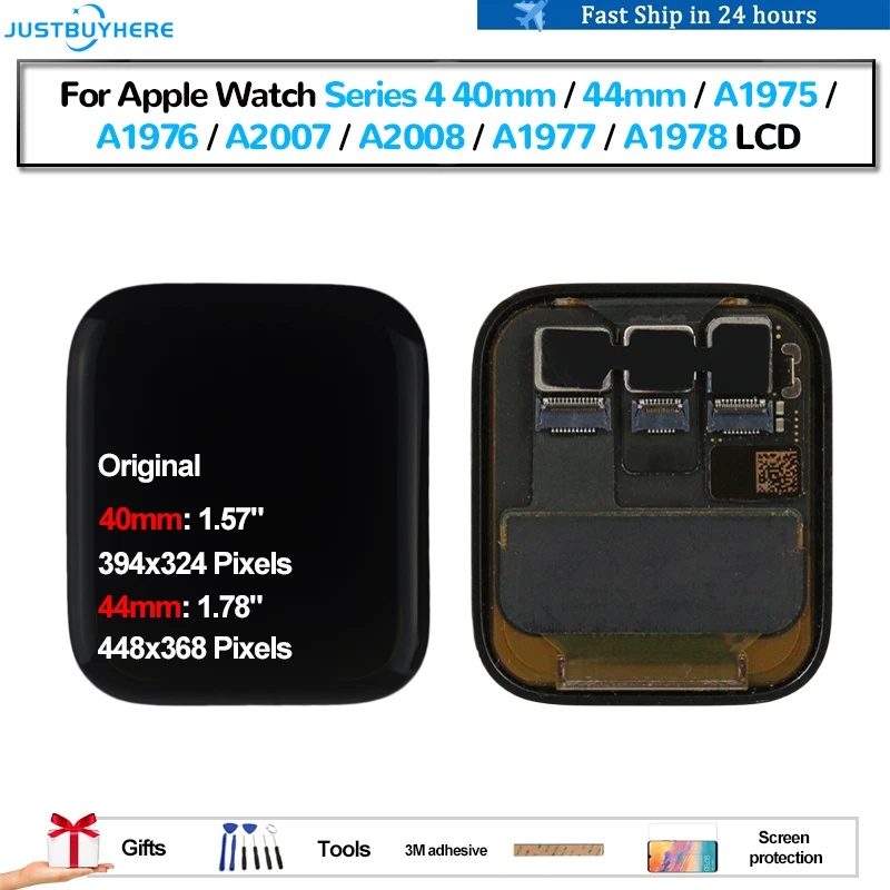 

Original For Apple Watch Series 4 40mm 44mm A1975 A1976 A2007 A2008 Pantalla lcd Display Touch Panel Screen Digitizer Assembly