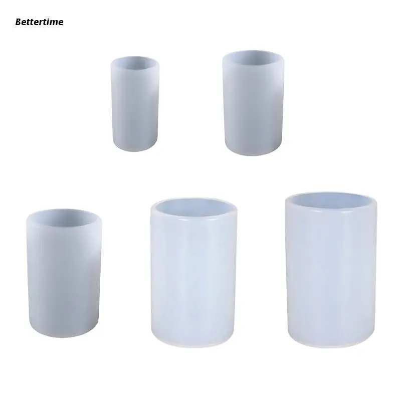 

B36D Handmade Cylinder Pillar Candle UV Crystal Epoxy Resin Mold DIY Silicone Mould
