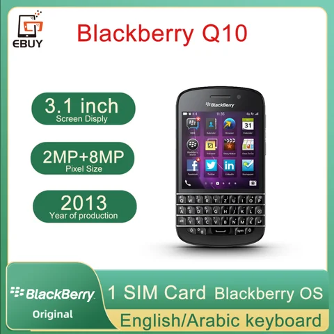 Смартфон Blackberry Q10, 2/16ГБ, global, Б/у