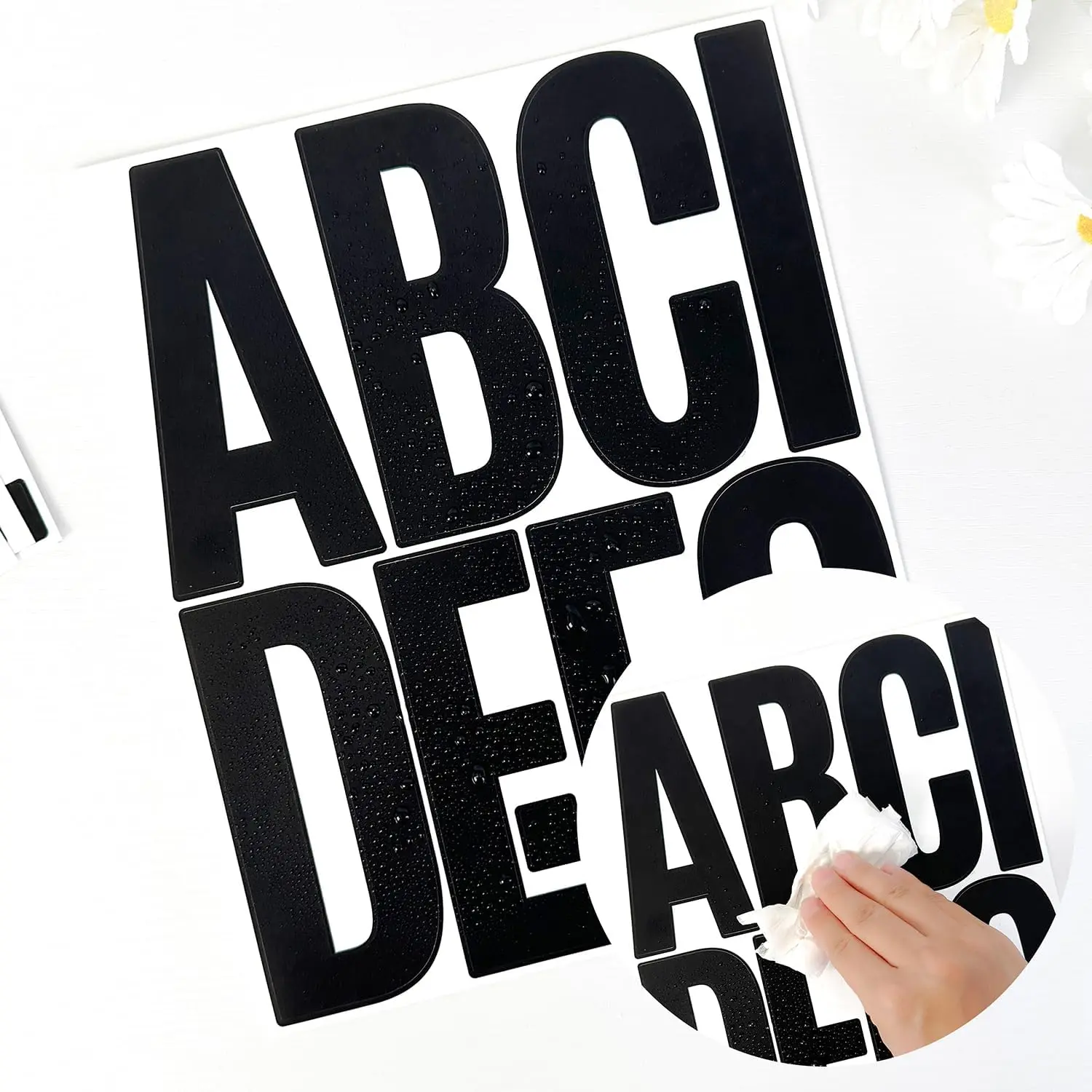 Виниловые наклейки с большими буквами 5 дюймов 4 листа