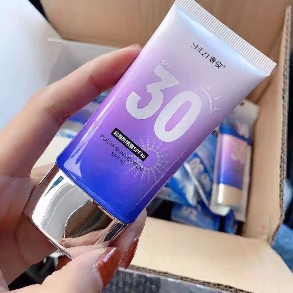 Крем от солнца Shezhi 40 г праймер 2 в 1 УФ-защита для лица SPF30 + PA ++ увлажняющий дневной
