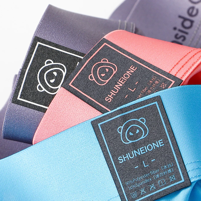 3Pcs Ice Silk Man Underwear Boxer Metal Fiber Antistatic Men Underpants Seamless Cut Hem Men's Panties Boxers Shorts Trunk