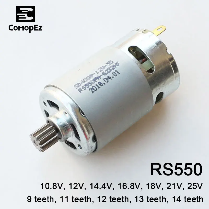 

RS550 DC Motor 12 13 teeth 9.5 mm Replace for BOSCH Cordless Drill Screwdriver GSR GSB 10.8V 12V 14.4V 18V Spare Parts