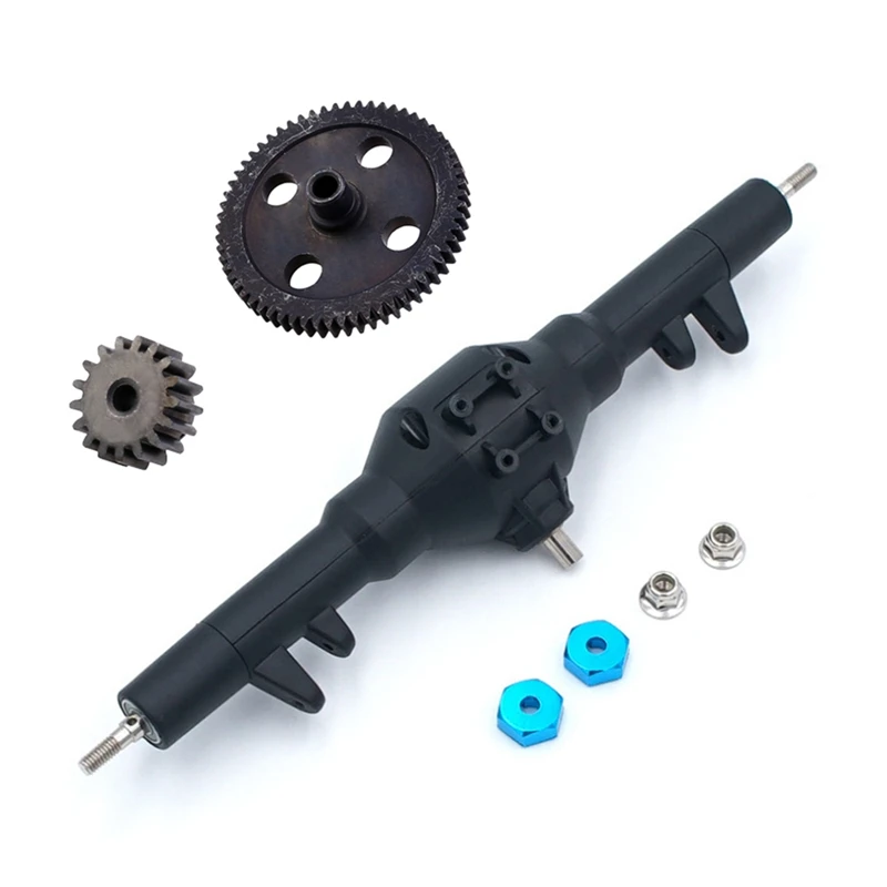 

NEW-1 Set Metal Differential Gear Front Rear Wave Box Hydraulic Transmission Box & 1Pcs Spur Diff Main Gear 62T Gear