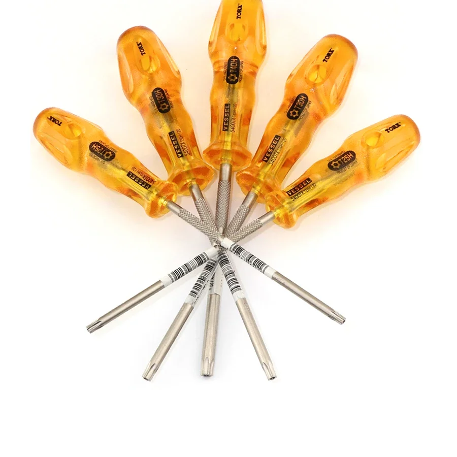 Серия VESSEL 5400TX Power Grip Отвертка TORX с шестигранной головкой и для винтов защитой от