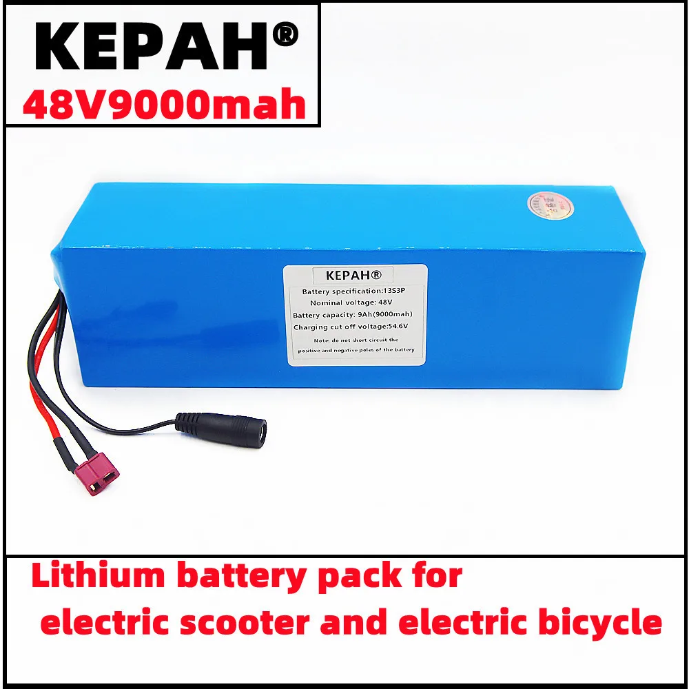 

The new 48v9000mah lithium battery is applicable to electric scooter, electric bicycle, mountain bike, universal battery+charger