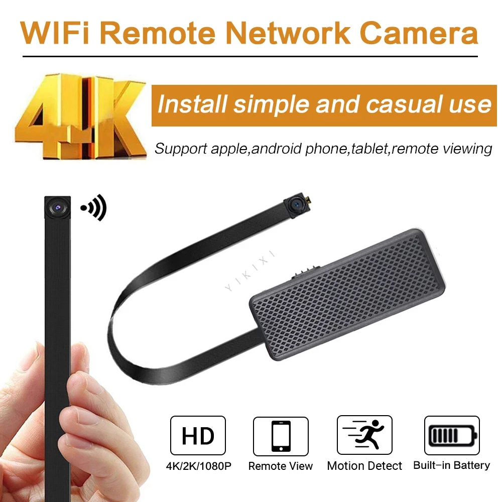 

DIY HD 4K WiFi мини-камера видеорегистратор в реальном времени P2P/AP видеокамера безопасности с дистанционным управлением движением ip-камера с под...