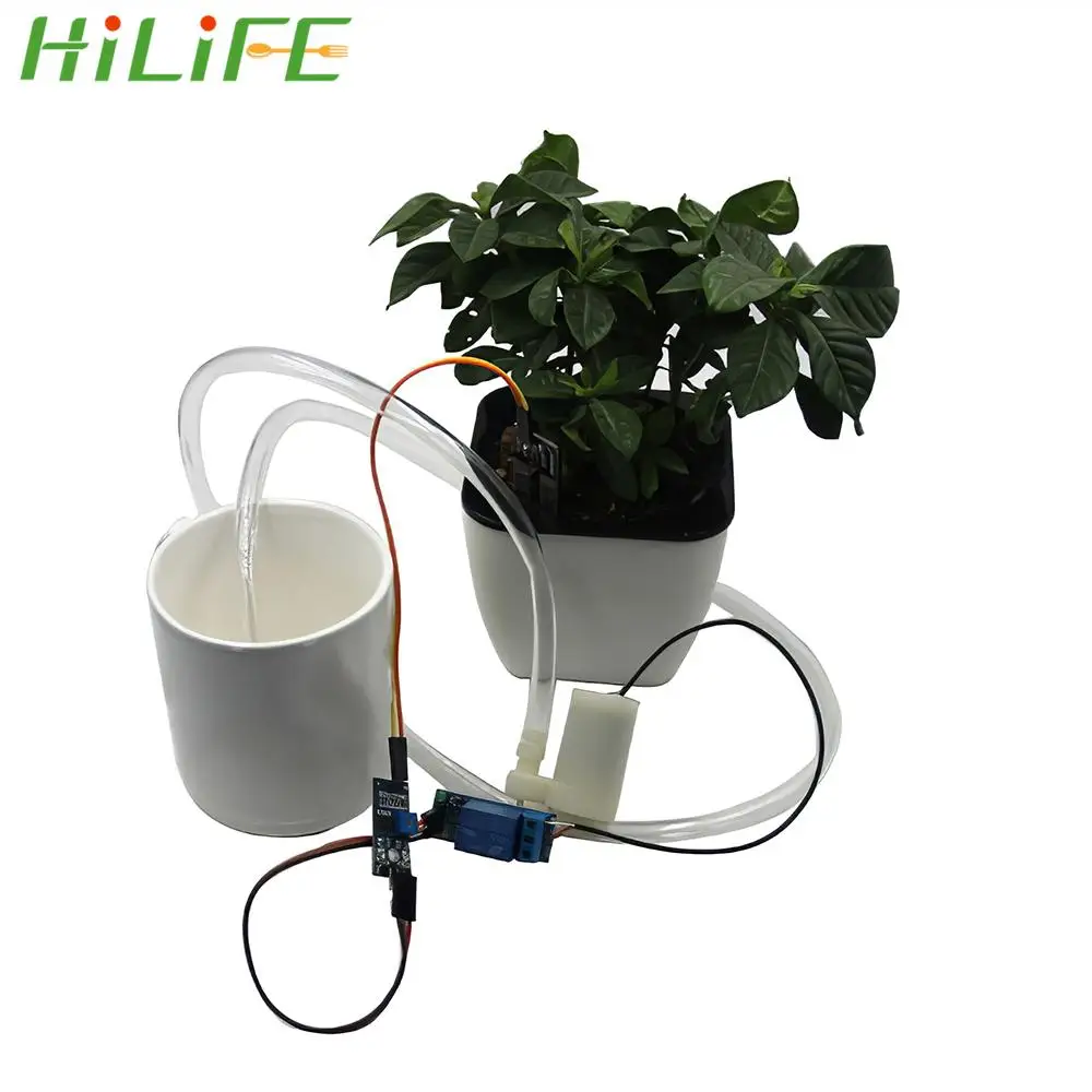 

Система полива HILIFE, модуль водяного насоса с автоматическим обнаружением влажности почвы, садовый капельный полив «сделай сам»