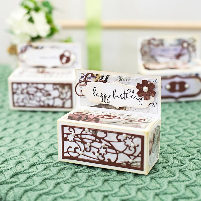 3D рулонная призмовая коробка для обработки Diecut пикника металлическая режущая с