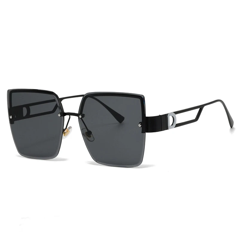 Очки солнцезащитные унисекс квадратные градиентные без оправы UV400