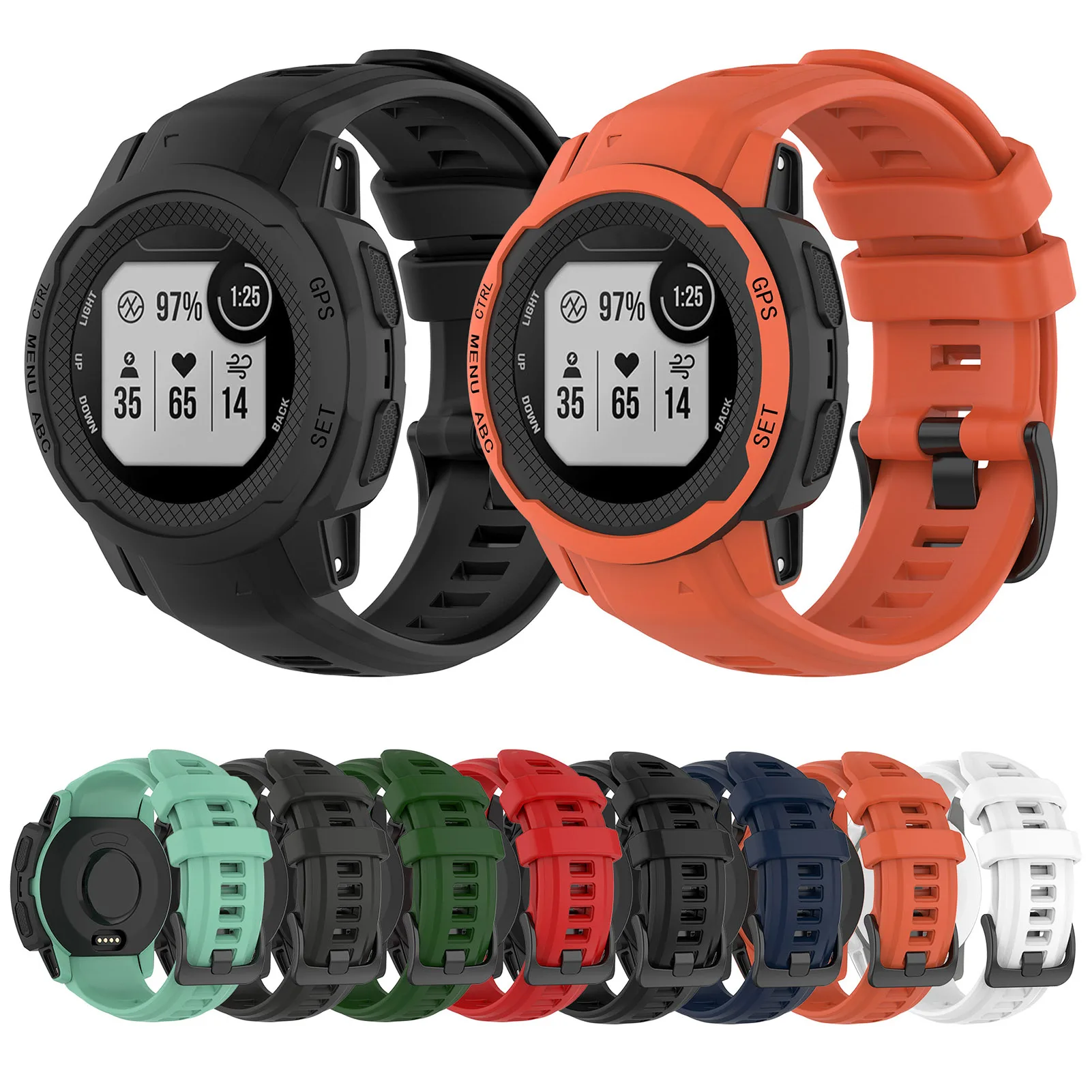 

Silicone Watch Band Strap For Gar-min Instinct Smart Watch 2S Replacement Band Wristband Wrist Strap Colorful Watch Band