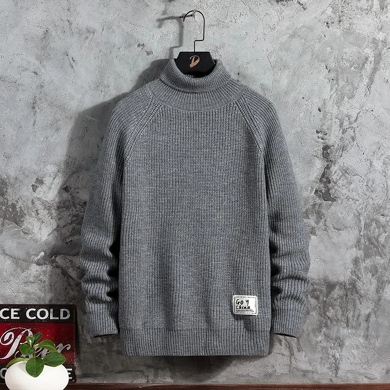 

Fashion Sweater Men'S Grey Black Solid HIP HOP Streetwear Pull OverSized 7XL 8XL 2022 Long Sleeves Pullover For Autumn Spring