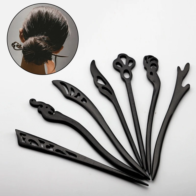 

Retro Hair Sticks Chopstick Shaped Hair Clips Pins Handmade Wooden Hairpins Chinese Style Antiquity Hair Jewelry Accessories