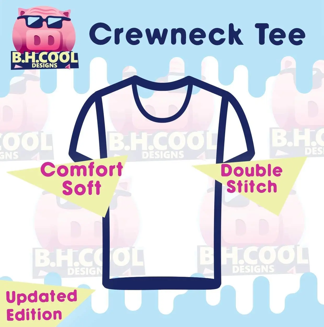 BH Cool Designs Привет Голодный. Я папа. - Мужская мягкая и удобная футболка CP05 черная