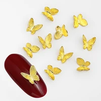 50 pcs metal alloy butterfly design 3d nail art decorations charm jewelry gem japanese style manicure diy supplies accessories