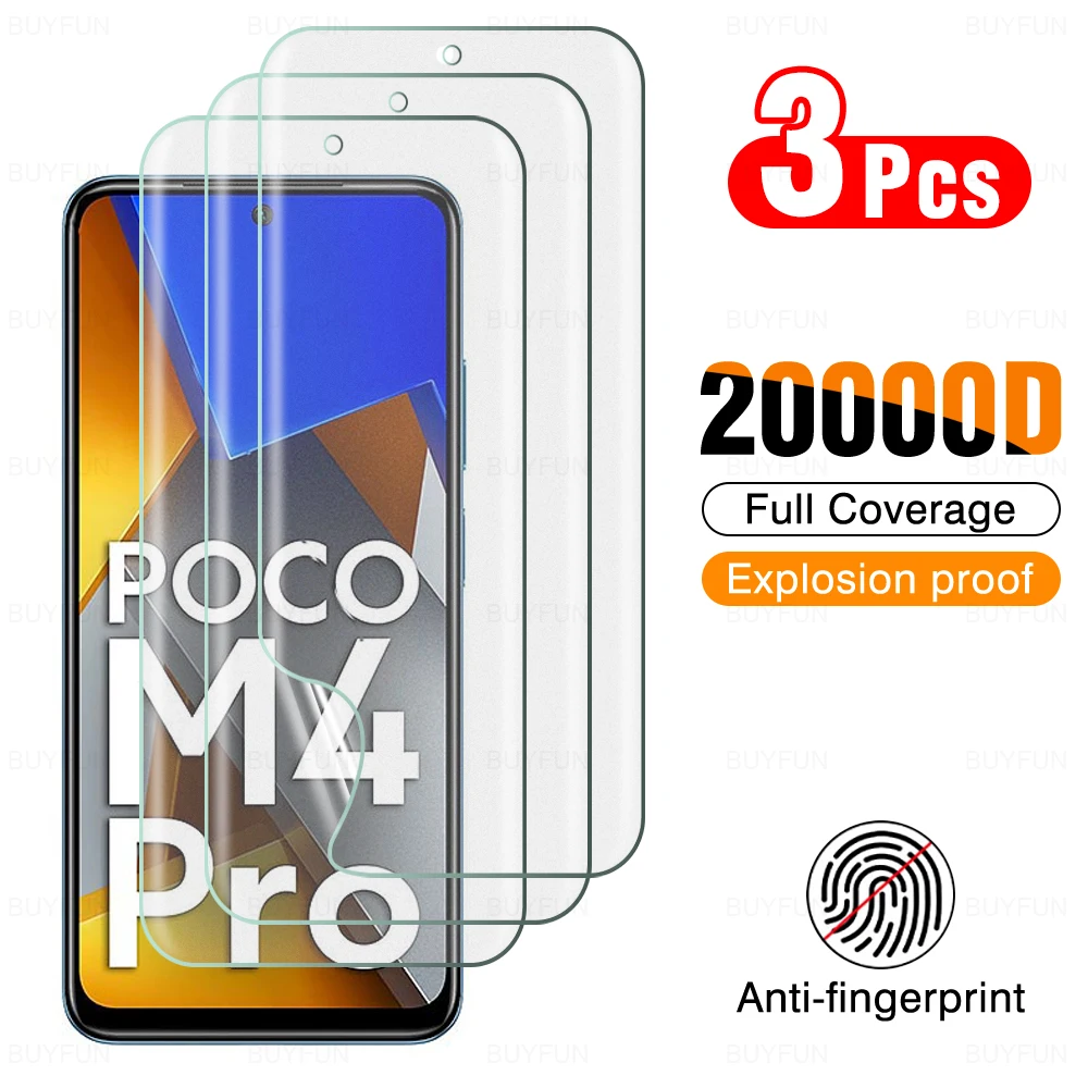 

3 шт., Гидрогелевая Защитная пленка для Xiaomi Mi Poco M4Pro M4 X4Pro X4 Pro M X 4