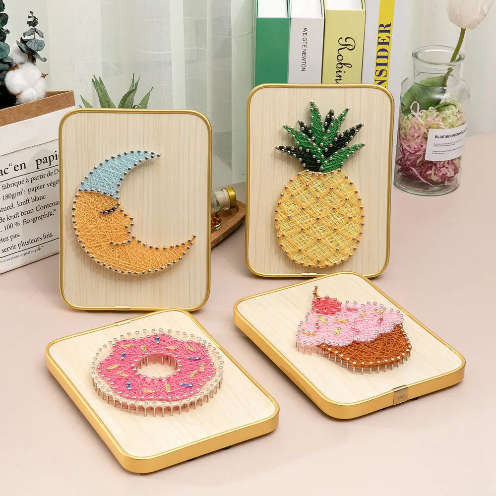 

DIY String Art Kit Embroidery with Accessories and Frame for Kids Students Adults Beginners Home Wall Decorations Unique Gift