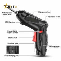 3 6v electric screwdriver battery rechargeable cordless screwdriver powerful impact wireless screwdriver drill for home use tool