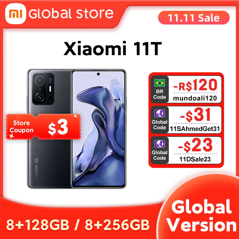 Ceny Wersja Globalna Xiaomi 11T Smartphone 128GB/256GB MediaTek Dimensity 1200-Ultra Octa Core 108MP Kamera 5000mAh NFC 67W ładowanie Cena Wersja Globalna Xiaomi 11T Smartphone 128GB/256GB MediaTek Dimensity 1200-Ultra Octa Core 108MP Kamera 5000mAh NFC 67W ładowanie