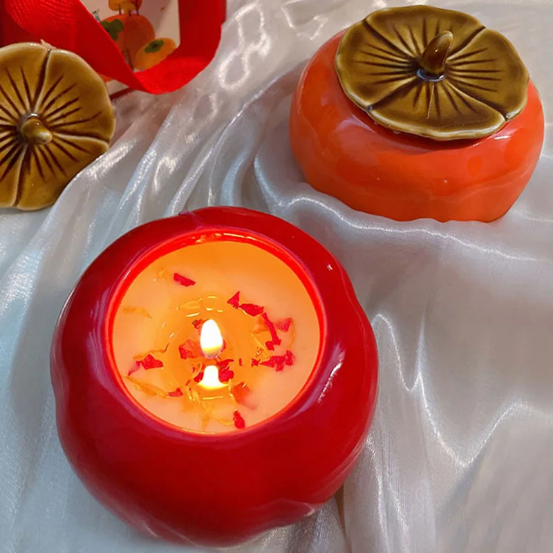 Упаковка из 4 керамических пустых контейнеров для свечей изготовления с крышкой