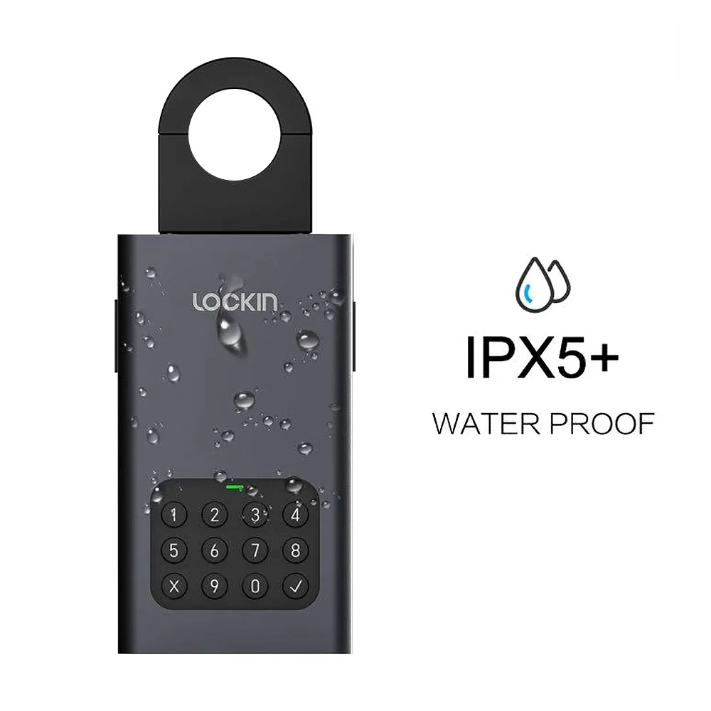 

Lockin Tuya Smart Key Lock Box BT Wireless Password Key Safe Storage Alloy BOX IPX5 Waterproof Remote Control Safe Box Door Key