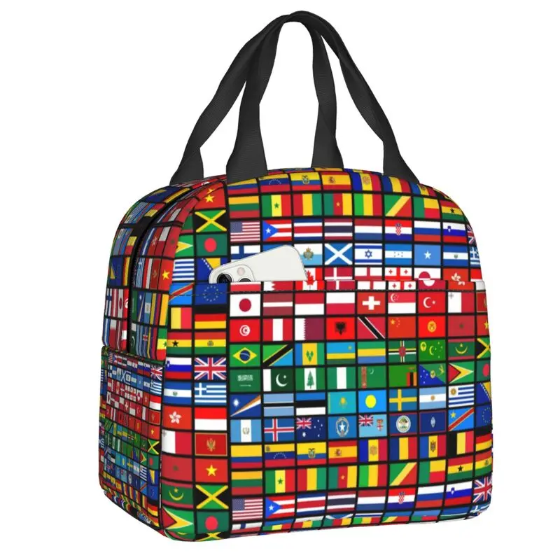 

Более 90 флагов стран мира по индивидуальному заказу, женская сумка для завтрака, теплые изолированные Ланч-боксы для детей, школы