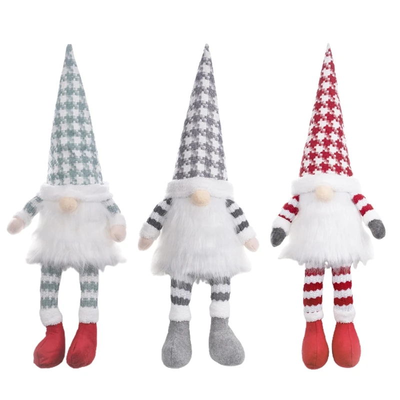 

Шведский гном Tomte, рождественские украшения, милые гномы сидящего Санты С подвесными ножками, праздничное дерево, домашний декор