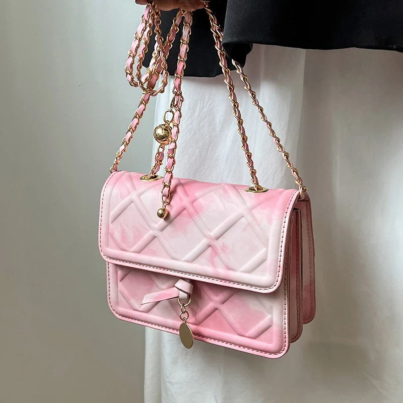 

Fashionable small bag for women 2022 summer new fashion versatile chain messenger bag single shoulder bag small square bag