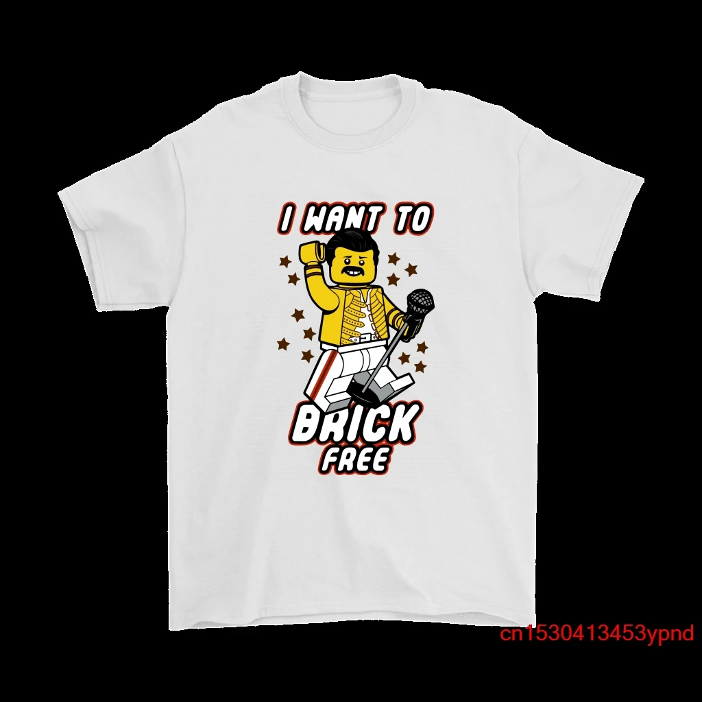 

I Want To Brick Free Freddie Mercury Shirts man's t-shirt queen tee