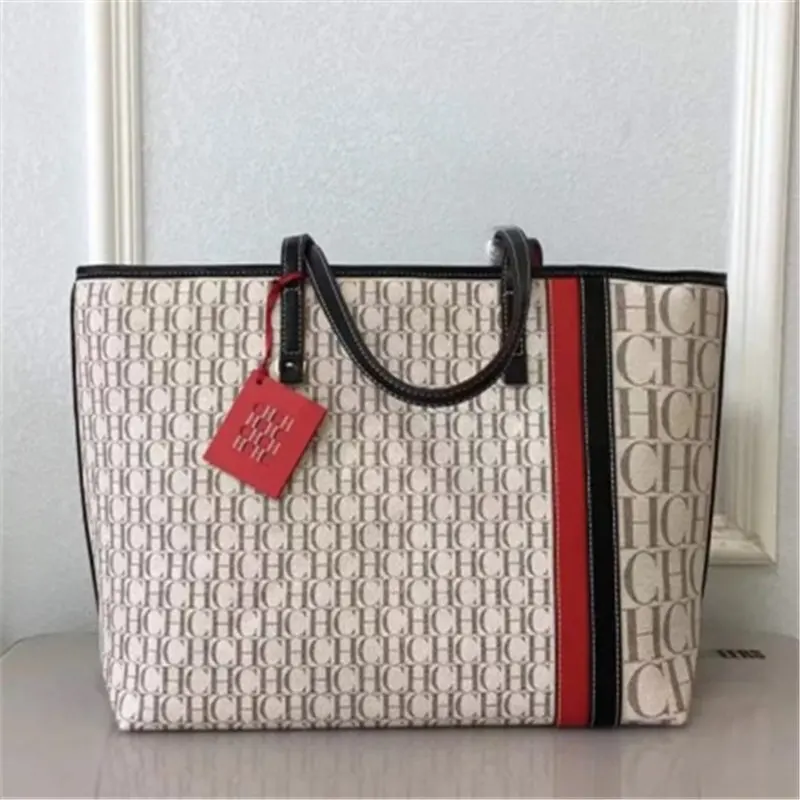 

100% Genuine Cowhide 2022 New Fashion Large-capacity Ladies Printed Letters CHCH HCHC One Shoulder Messenger All-match Handbag