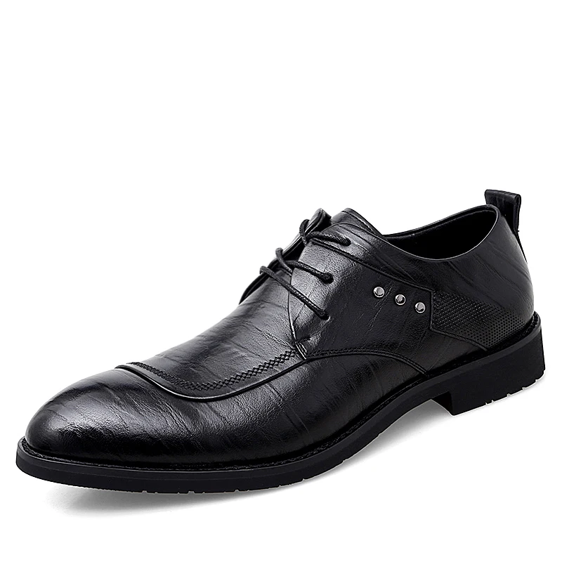 

All Season Microfiber Wedding Men's Dress Shoes Trendy Lace Up Men's Casual Leather Shoes Large Size 38-46 Men's Business Shoes