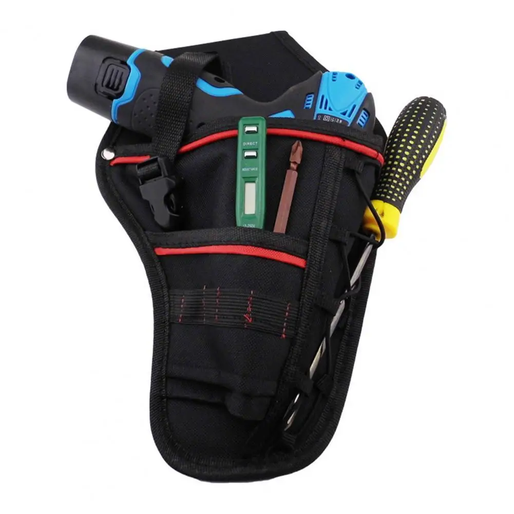 

Tool Belt Bag Waist Pockets Cordless Electronic Drill Holster Tool Belt Pouch Adjustable Belt Storage Bag Impact Wrench Tool Bag