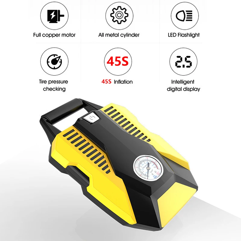 

Digital Display Auto Car Air Compressor 12V/220V Mini Inflatable Pump Vehicle Tire Inflator Pump for Car Motorcycles Bicycles
