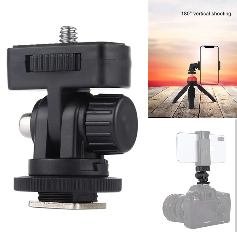 

1 Pc 1/4 Inch Screw Thread Cold Shoe Tripod Mount Adapter Camera Cell Phone Mount Adapters for Gopro Hero 11 10 9 Accessories