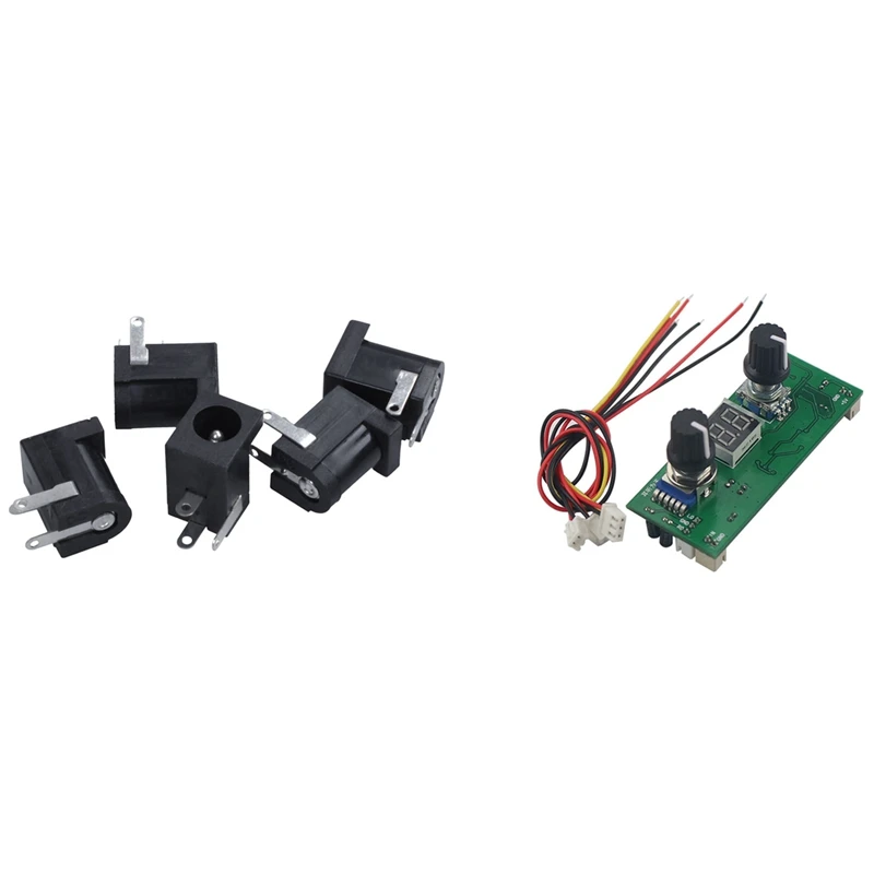 

5 Pcs DC 5.5mmx2.1mm Power Jack Socket Female Panel Mount Connector & 1 Pcs 100 Kinds Effects DSP Digital Reverb Module