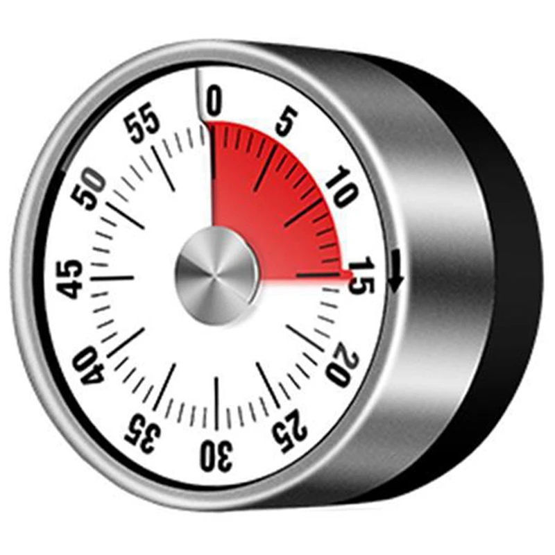 

Visual Timer Round Mechanical Timer 60-Minutes Cooking Timer With Loud Alarm Magnetic Clock Timer Kitchen Gadget