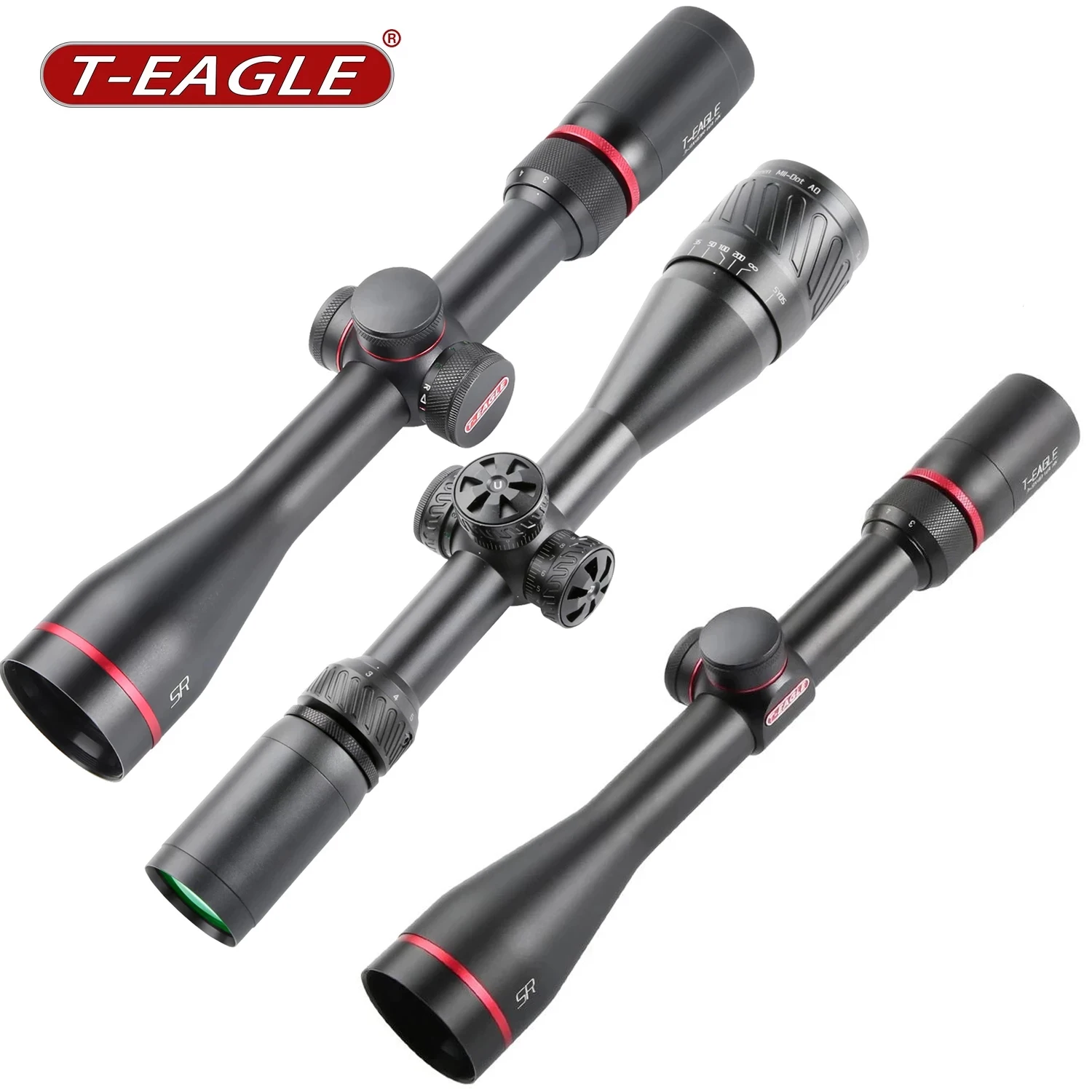 T-EAGLE Series Hunting Rifle Scope Tactical Optical RiflesScope Gun Airsoft Sight  Shock Proof with Cover