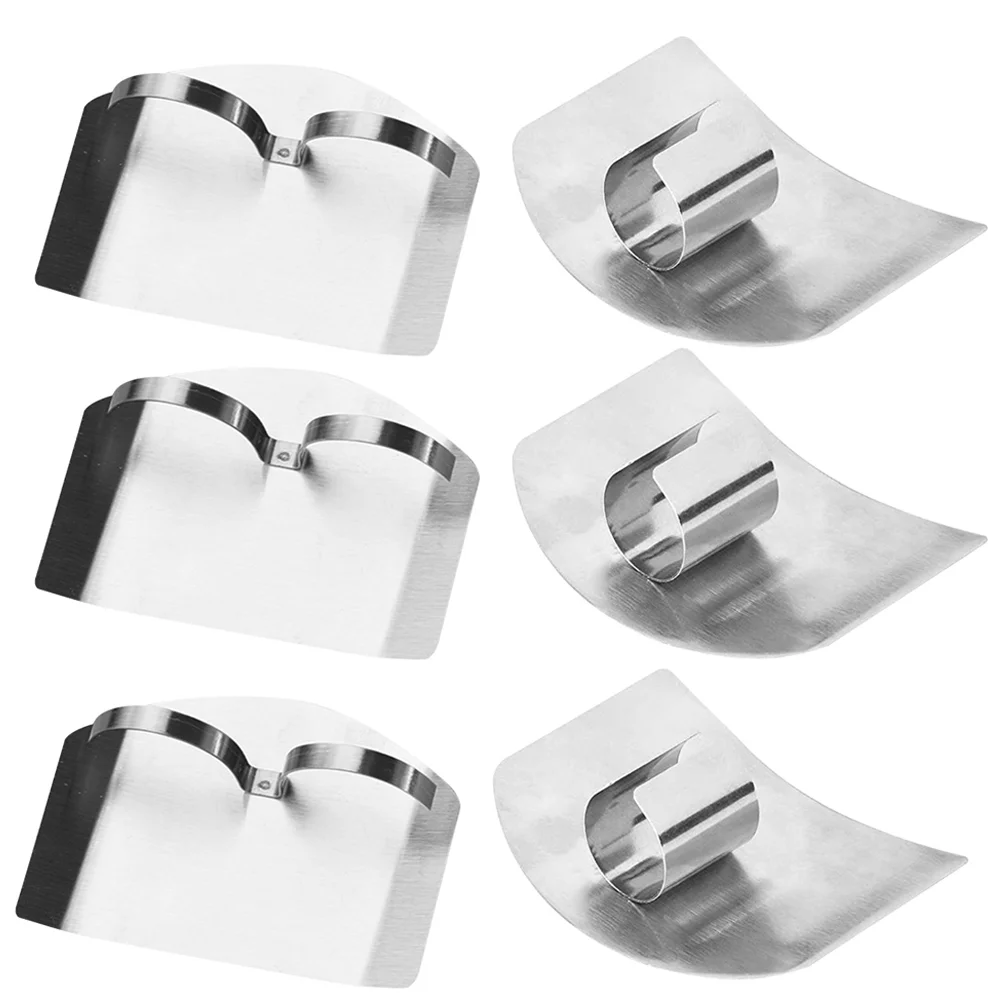 

6Pcs Stainless Steel Finger Guards Cutting Finger Protectors Practical Finger Guards for Cutting