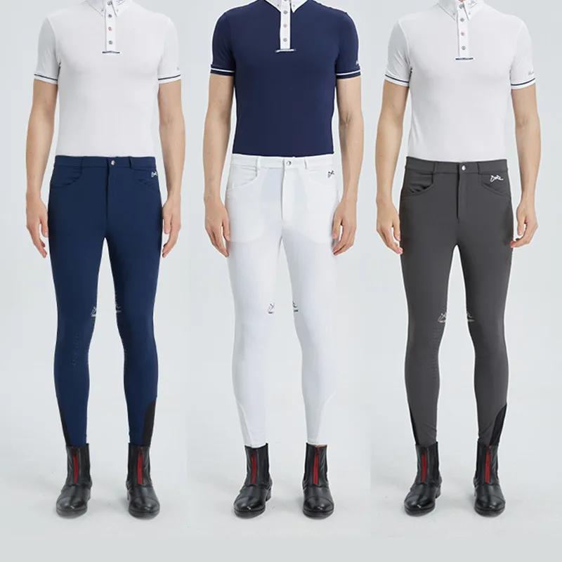 

Summer men's light and thin quick drying equestrian pants silicone non-slip riding breeches equestrian