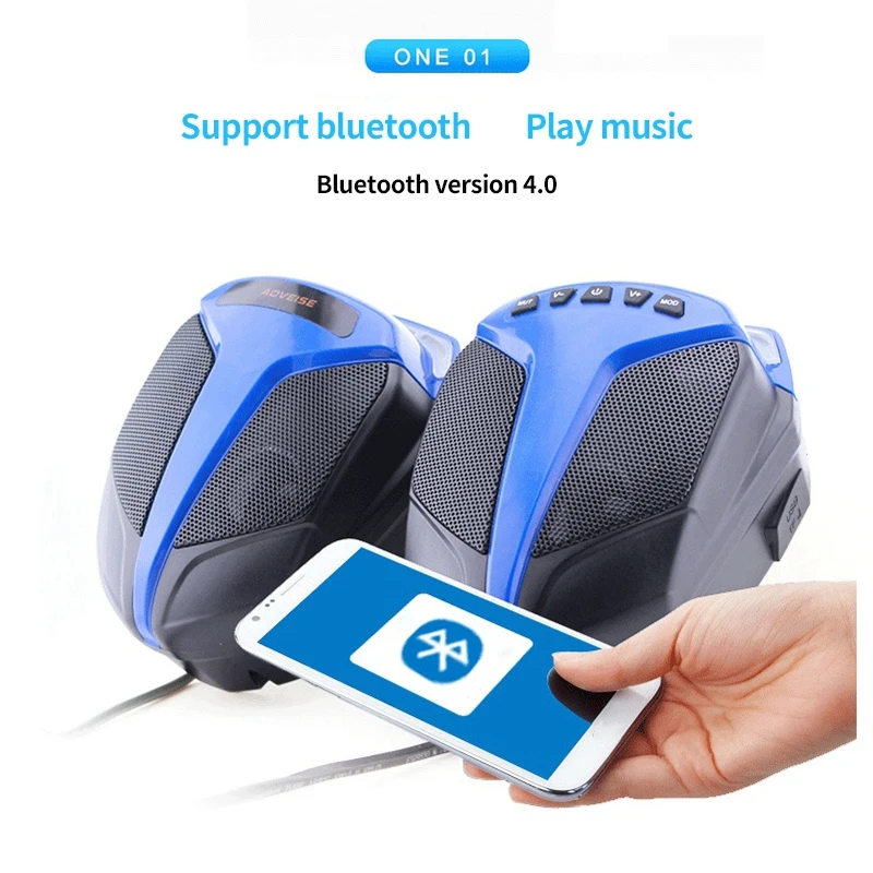 AOVEISE Bluetooth-динамик для мотоцикла сверхмощная басовая аудиосистема с MP3 USB TF