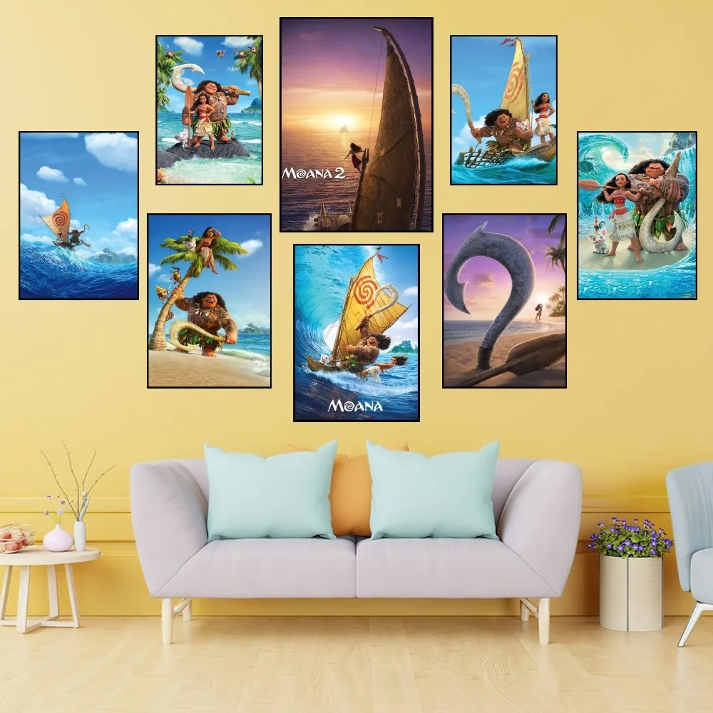 MINISO Disney Моана 2 постера печать Настенная картина Спальня Гостиная Украшение Офис