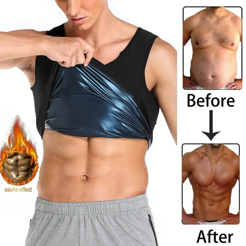 

Men Sweat Sauna Body Shaper Vest Waist Trainer Slimming Tank Top Shapewear Corset Underwear Women Fat Burn Workout Trimmer