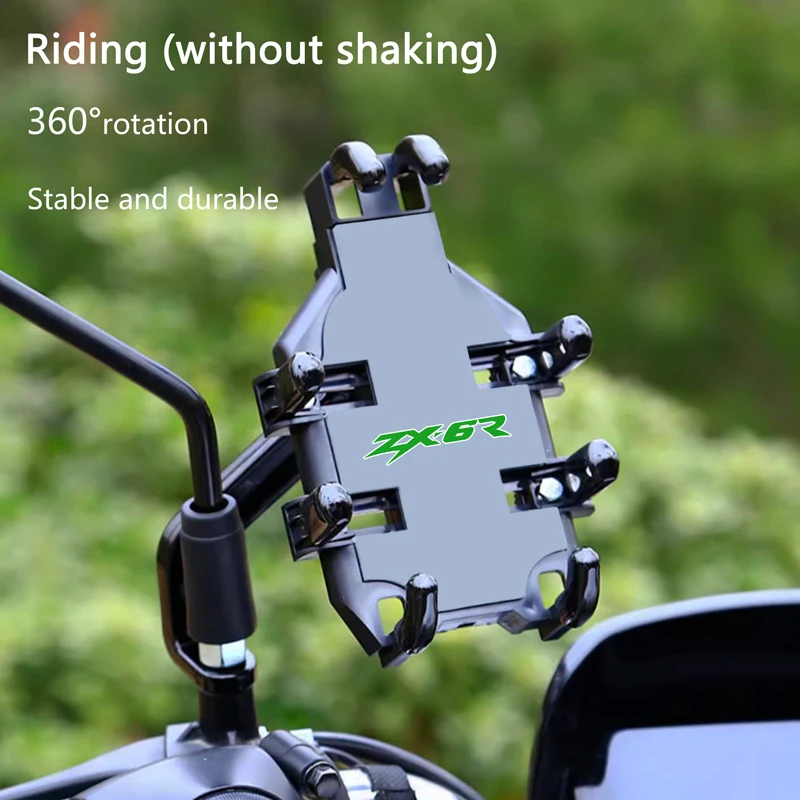 

For Kawasaki Ninja ZX6R ZX-6R ZX 6R 2009-2023 Accessories Motorcycle Handlebar Mobile Phone Holder GPS Stand Bracket