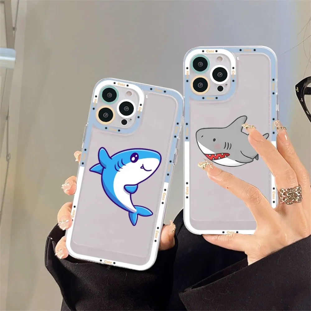 Kawaii shark чехол для телефона Redmi 7 8 9 A Note 5 10 11 Pro Max 4G 5G Funfas