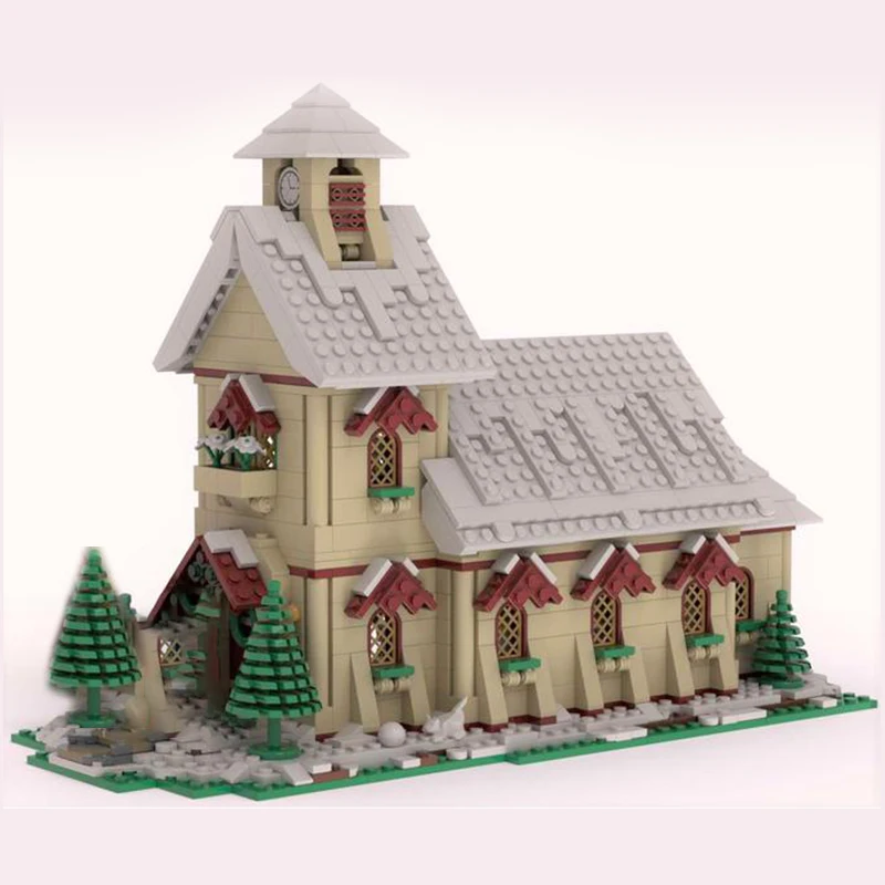

YcMoc Building Blocks Christmas Winter Village Wedding Chapel Technology Bricks DIY Toys For Kids Children Gifts