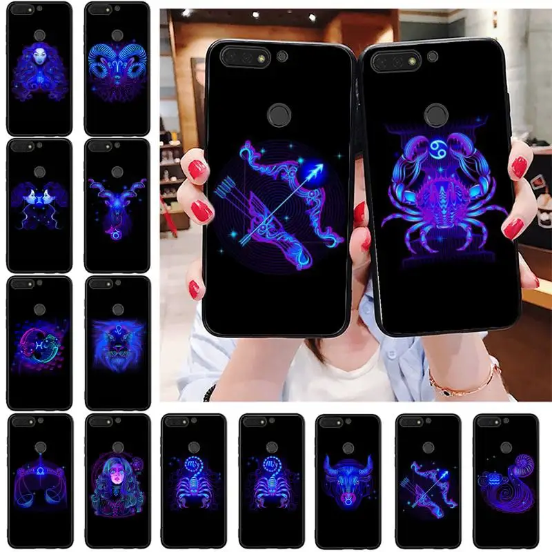 

Zodiac Signs Phone Cases For Huawei Honor 7X 8X 9X 7A 7C 10i 10X lite 8A 9A 8S P20 P30 P40 lite P30 P40 Pro Case