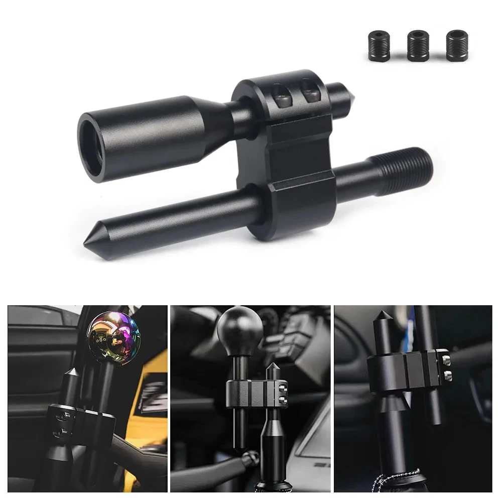 Mechanical Texture High quality Car Aluminum H Type Shift Knob Extension Adjustable Extender Gear Shifter With Three Adapters |