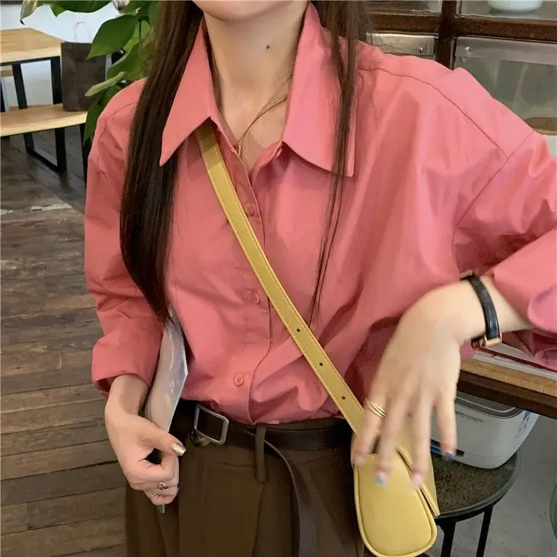 Блузка женская оверсайз с длинным рукавом