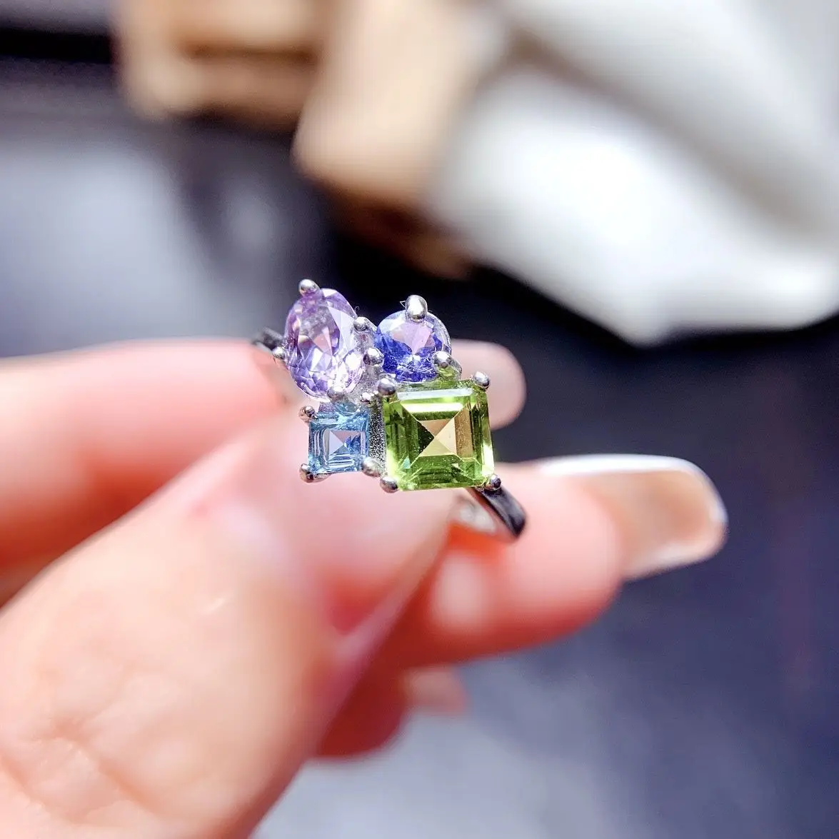 Бестселлер ZECAA ювелирные изделия серебряное женское кольцо с натуральным