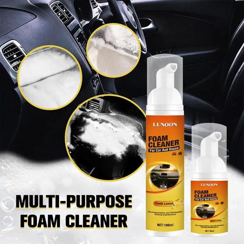 

30/60/100ML Multipurpose Home Foam Dust Remover Car Foam Cleaner Interior Panel Seat Leather Ceiling Clean Wash Spray Agent